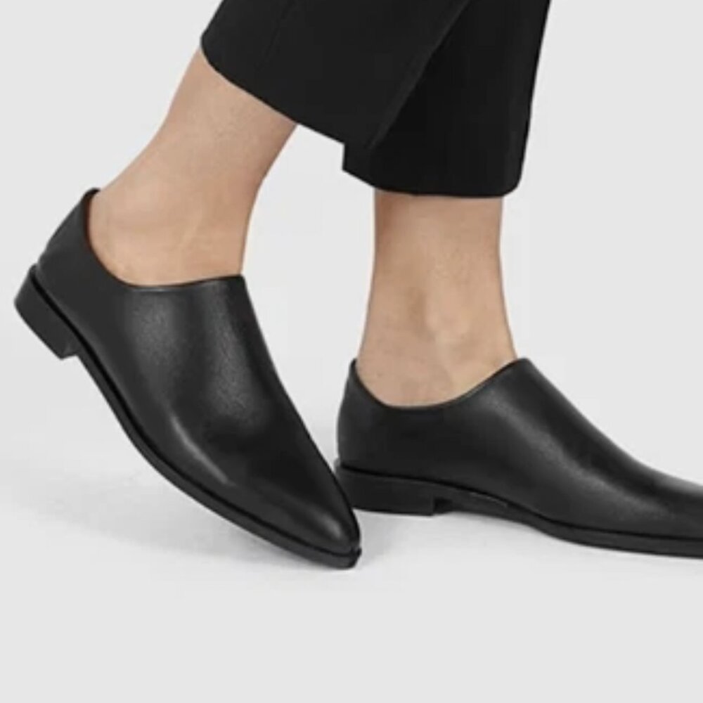 EVERLANE The Modern Babo Convertible Loafer Mule in Black Minimalist Shoe 8.5